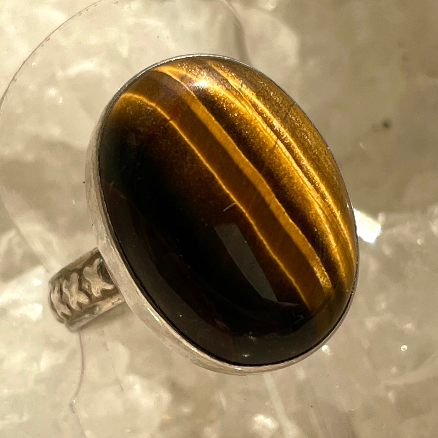 Tigers Eye Sterling Silver Ring - Sz7 TE5 Tigers Eye Sterling Silver Ring - Sz7 TE5